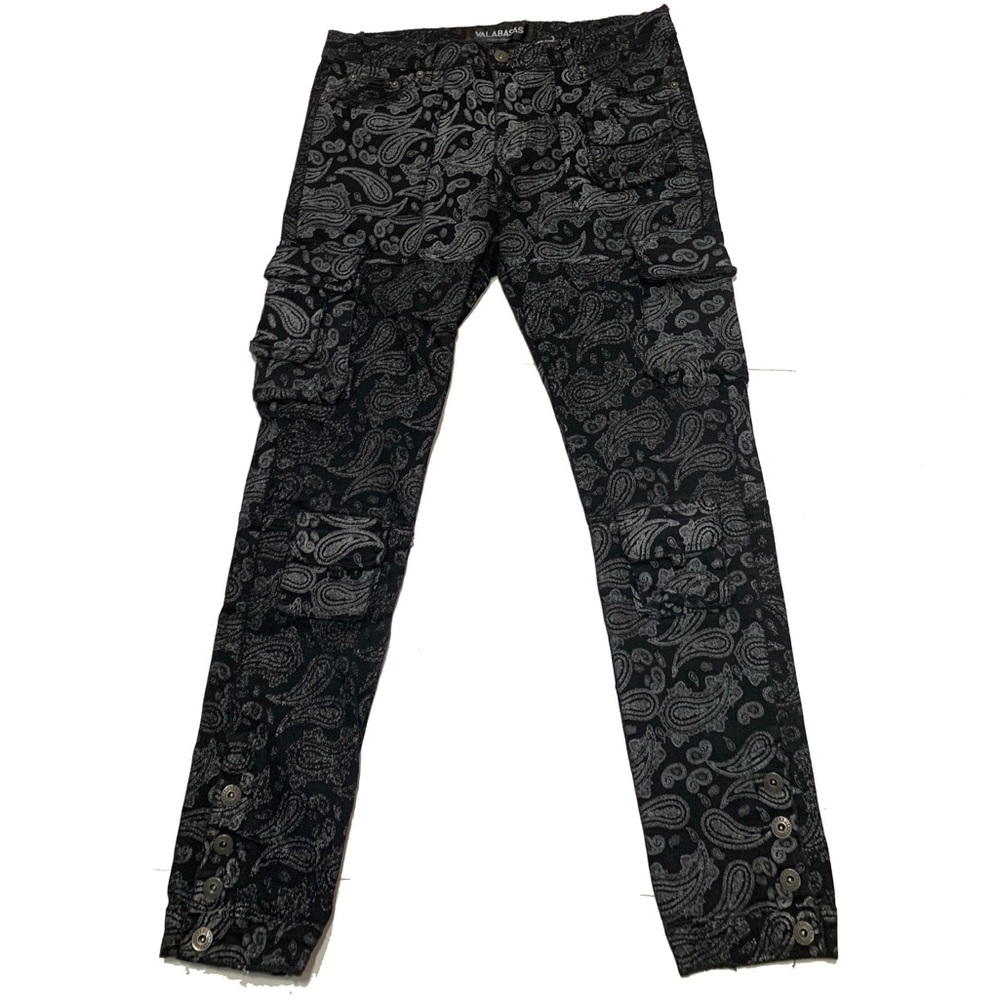 Black Paisley Skinny Jeans